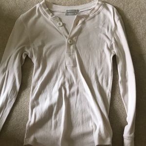 cream urban outfitters henley long sleeve top